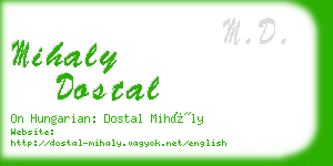 mihaly dostal business card